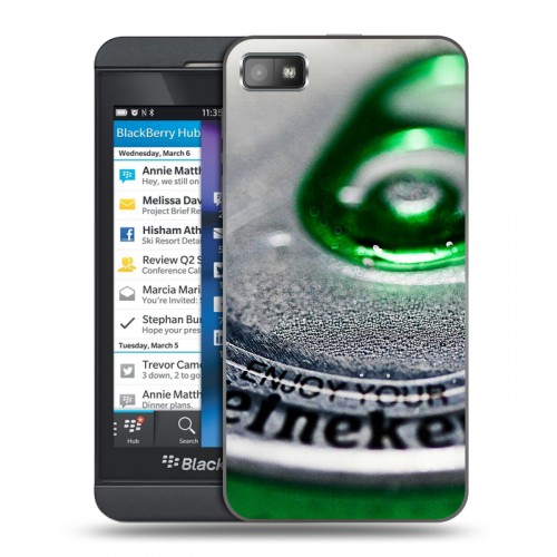 Дизайнерский пластиковый чехол для BlackBerry Z10 Heineken