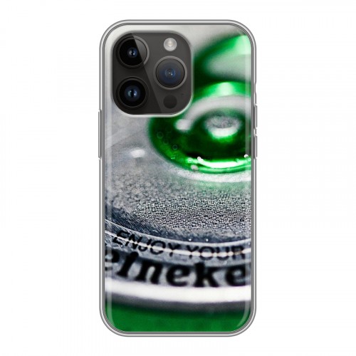 Дизайнерский силиконовый чехол для Iphone 14 Pro Heineken