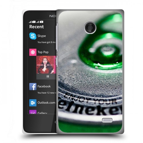 Дизайнерский пластиковый чехол для Nokia X Heineken