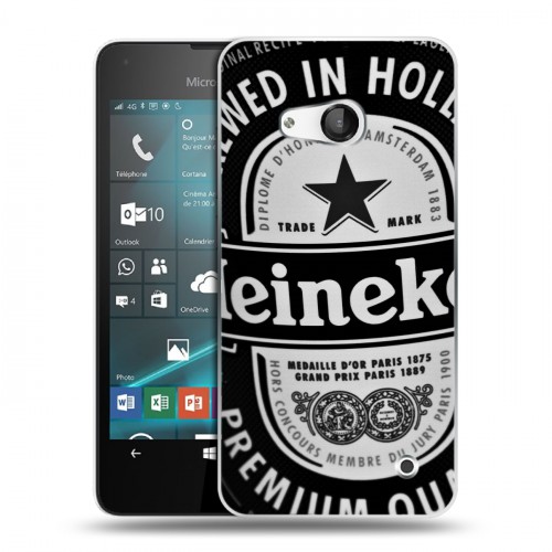 Дизайнерский пластиковый чехол для Microsoft Lumia 550 Heineken