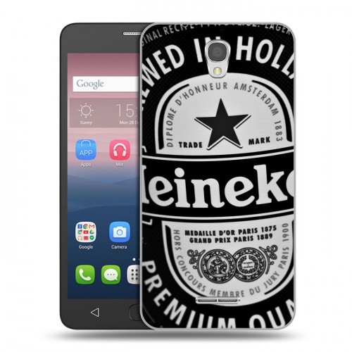 Дизайнерский силиконовый чехол для Alcatel Pop 4 Heineken