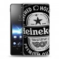 Дизайнерский пластиковый чехол для Sony Xperia TX Heineken