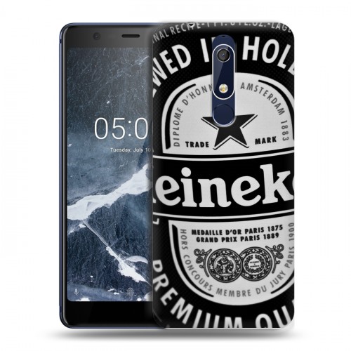 Дизайнерский пластиковый чехол для Nokia 5.1 Heineken