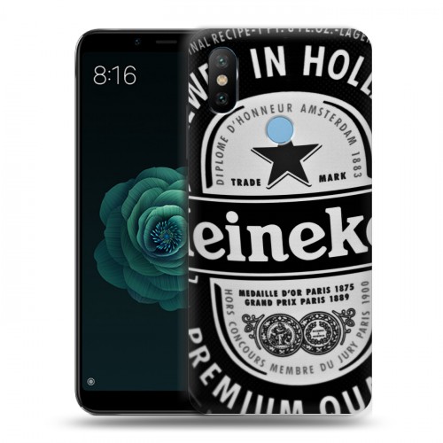 Дизайнерский силиконовый чехол для Xiaomi Mi A2 Heineken