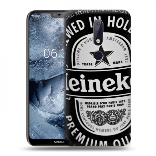 Дизайнерский пластиковый чехол для Nokia 6.1 Plus Heineken