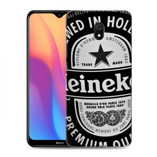 Дизайнерский силиконовый с усиленными углами чехол для Xiaomi RedMi 8A Heineken