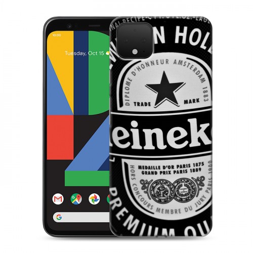 Дизайнерский пластиковый чехол для Google Pixel 4 Heineken