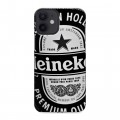 Дизайнерский силиконовый с усиленными углами чехол для Iphone 12 Mini Heineken