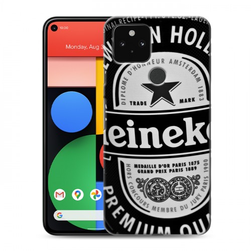 Дизайнерский пластиковый чехол для Google Pixel 5 Heineken