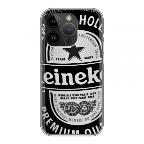 Дизайнерский силиконовый чехол для Iphone 14 Pro Heineken