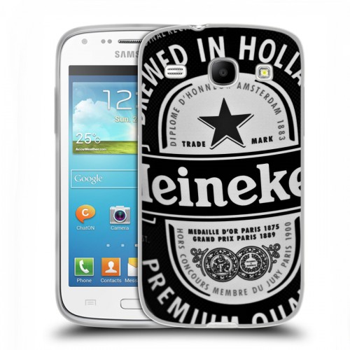 Дизайнерский пластиковый чехол для Samsung Galaxy Core Heineken