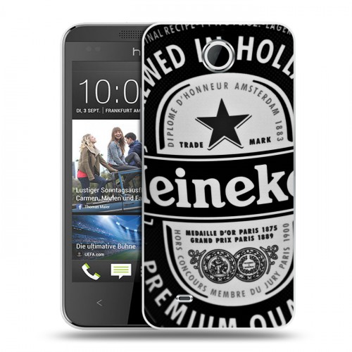 Дизайнерский пластиковый чехол для HTC Desire 300 Heineken