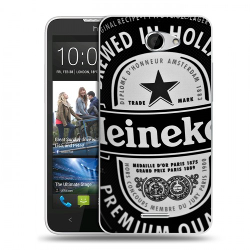 Дизайнерский пластиковый чехол для HTC Desire 516 Heineken