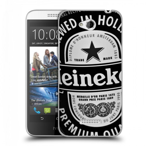 Дизайнерский пластиковый чехол для HTC Desire 616 Heineken