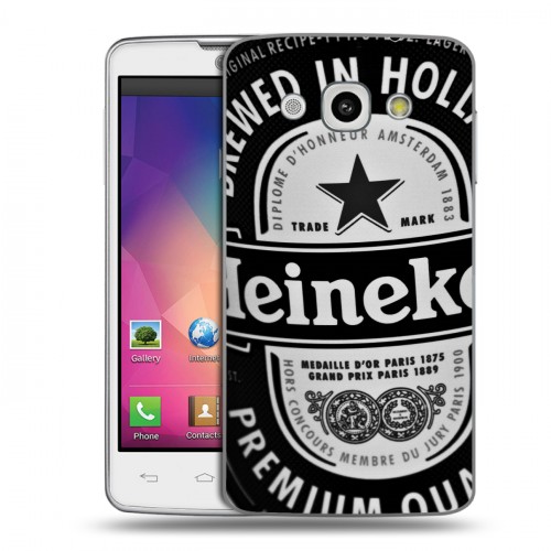 Дизайнерский пластиковый чехол для LG L60 Heineken