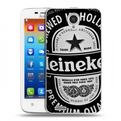 Дизайнерский пластиковый чехол для Lenovo S650 Ideaphone Heineken