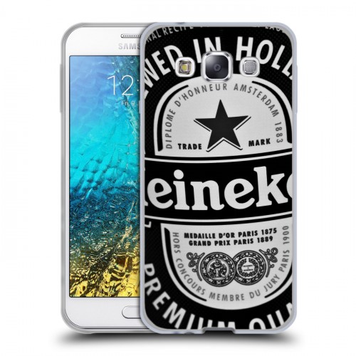 Дизайнерский пластиковый чехол для Samsung Galaxy E5 Heineken