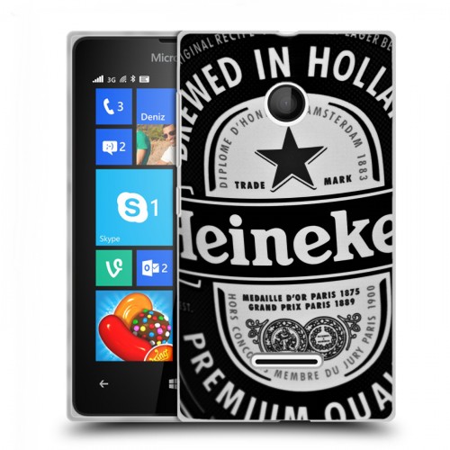 Дизайнерский пластиковый чехол для Microsoft Lumia 435 Heineken