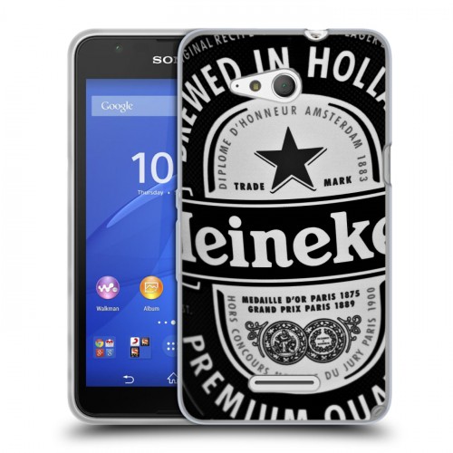 Дизайнерский пластиковый чехол для Sony Xperia E4g Heineken