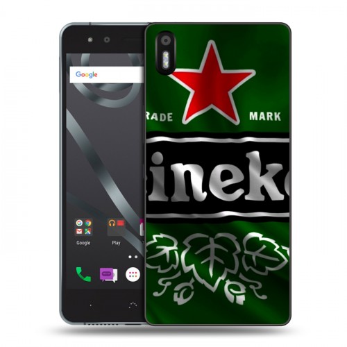 Дизайнерский пластиковый чехол для BQ Aquaris X5 Heineken