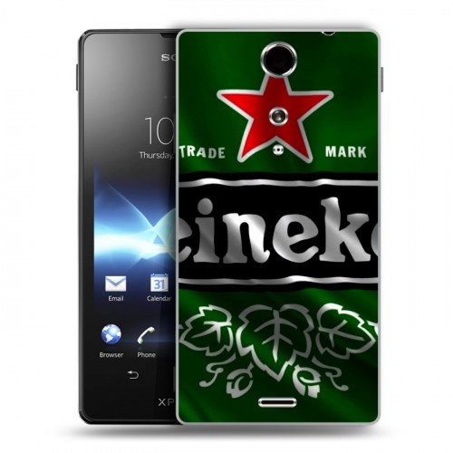 Дизайнерский пластиковый чехол для Sony Xperia TX Heineken
