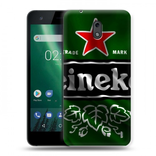 Дизайнерский пластиковый чехол для Nokia 2 Heineken