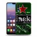 Дизайнерский силиконовый с усиленными углами чехол для Huawei P20 Pro Heineken