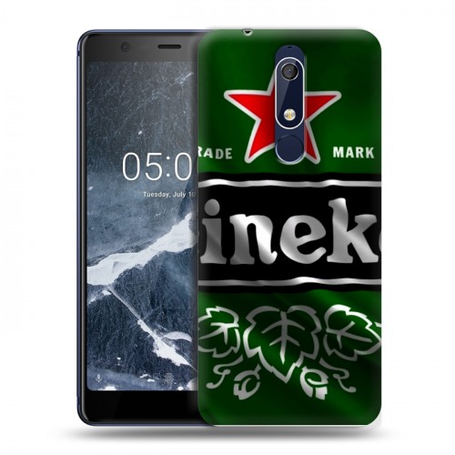 Дизайнерский пластиковый чехол для Nokia 5.1 Heineken