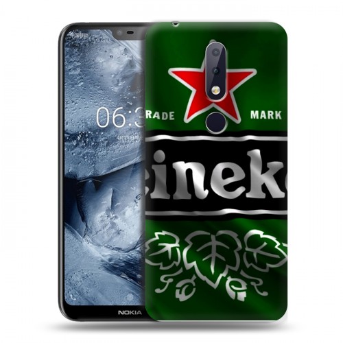 Дизайнерский силиконовый чехол для Nokia 6.1 Plus Heineken