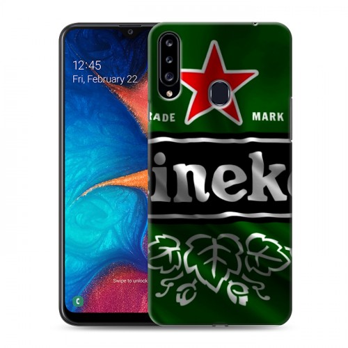 Дизайнерский пластиковый чехол для Samsung Galaxy A20s Heineken