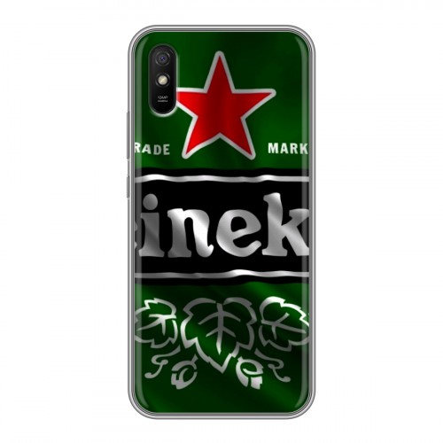 Дизайнерский силиконовый с усиленными углами чехол для Xiaomi RedMi 9A Heineken