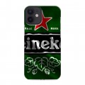 Дизайнерский силиконовый с усиленными углами чехол для Iphone 12 Mini Heineken