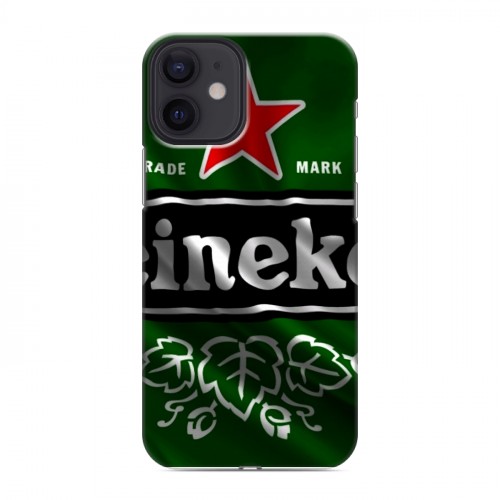 Дизайнерский силиконовый с усиленными углами чехол для Iphone 12 Mini Heineken