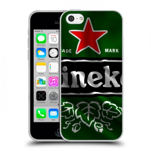 Дизайнерский пластиковый чехол для Iphone 5c Heineken