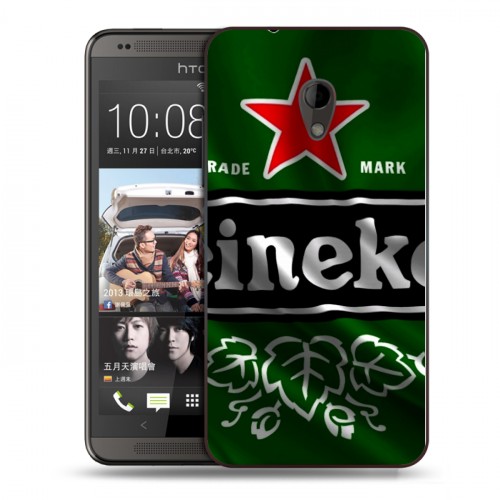 Дизайнерский пластиковый чехол для HTC Desire 700 Heineken