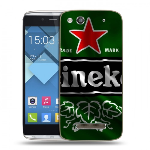 Дизайнерский пластиковый чехол для Alcatel One Touch Idol Alpha Heineken