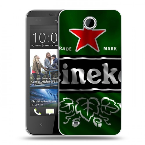 Дизайнерский пластиковый чехол для HTC Desire 300 Heineken