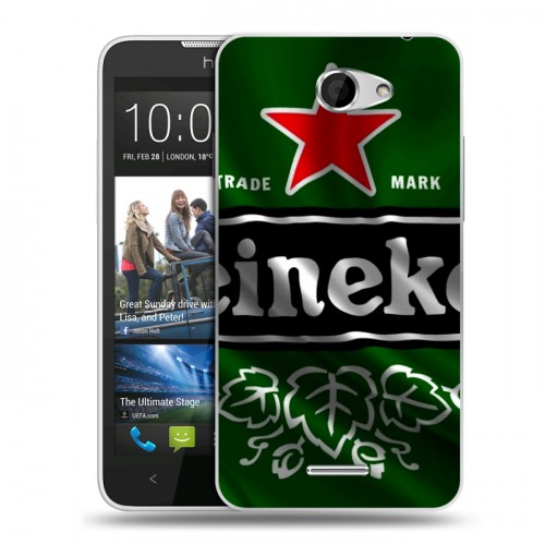 Дизайнерский пластиковый чехол для HTC Desire 516 Heineken