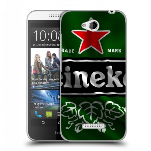 Дизайнерский пластиковый чехол для HTC Desire 616 Heineken