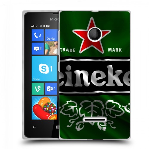 Дизайнерский пластиковый чехол для Microsoft Lumia 435 Heineken