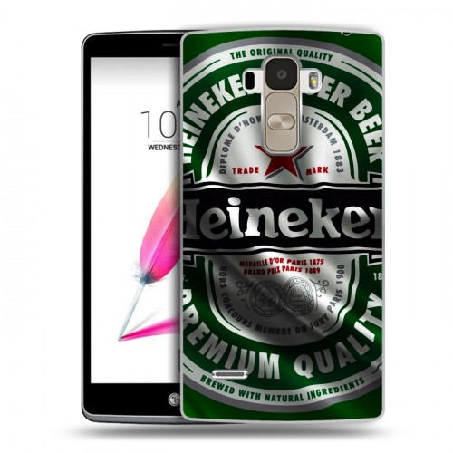 Дизайнерский пластиковый чехол для LG G4 Stylus Heineken