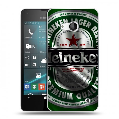 Дизайнерский пластиковый чехол для Microsoft Lumia 550 Heineken