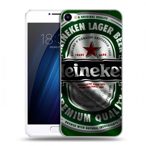 Дизайнерский пластиковый чехол для Meizu U20 Heineken