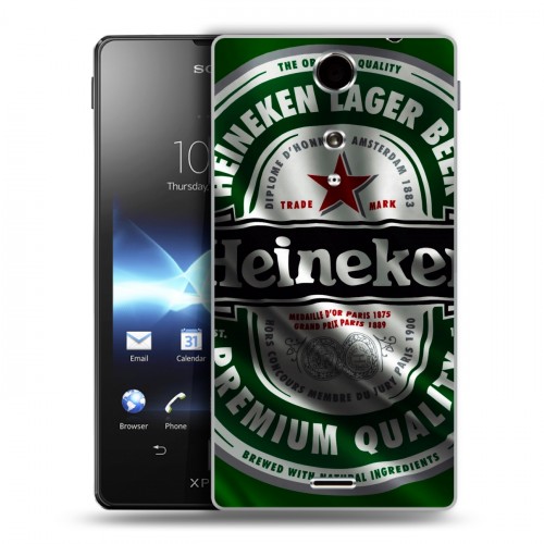 Дизайнерский пластиковый чехол для Sony Xperia TX Heineken