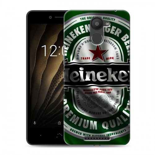 Дизайнерский силиконовый чехол для BQ Aquaris U Heineken