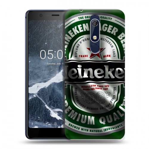 Дизайнерский пластиковый чехол для Nokia 5.1 Heineken