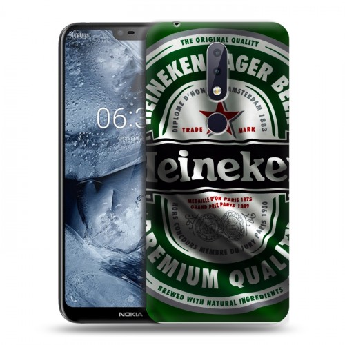 Дизайнерский пластиковый чехол для Nokia 6.1 Plus Heineken