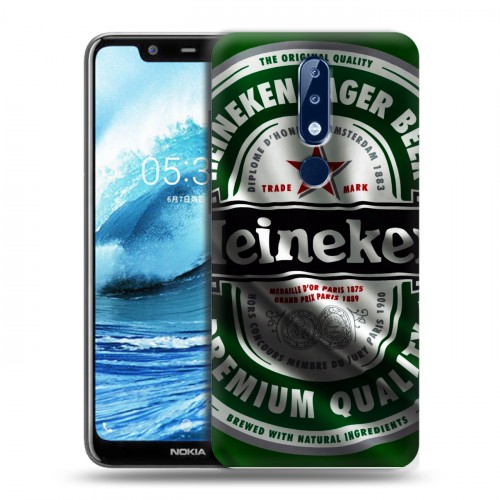 Дизайнерский силиконовый чехол для Nokia 5.1 Plus Heineken