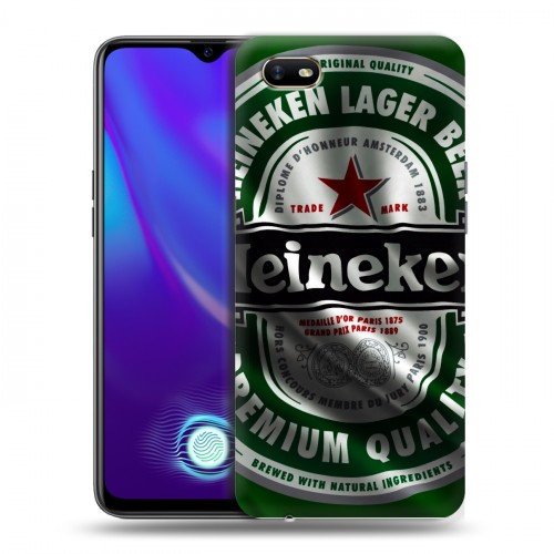 Дизайнерский силиконовый с усиленными углами чехол для OPPO A1k Heineken