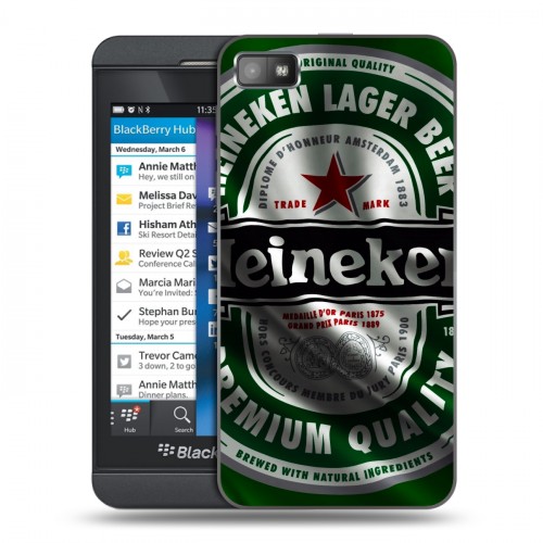 Дизайнерский пластиковый чехол для BlackBerry Z10 Heineken